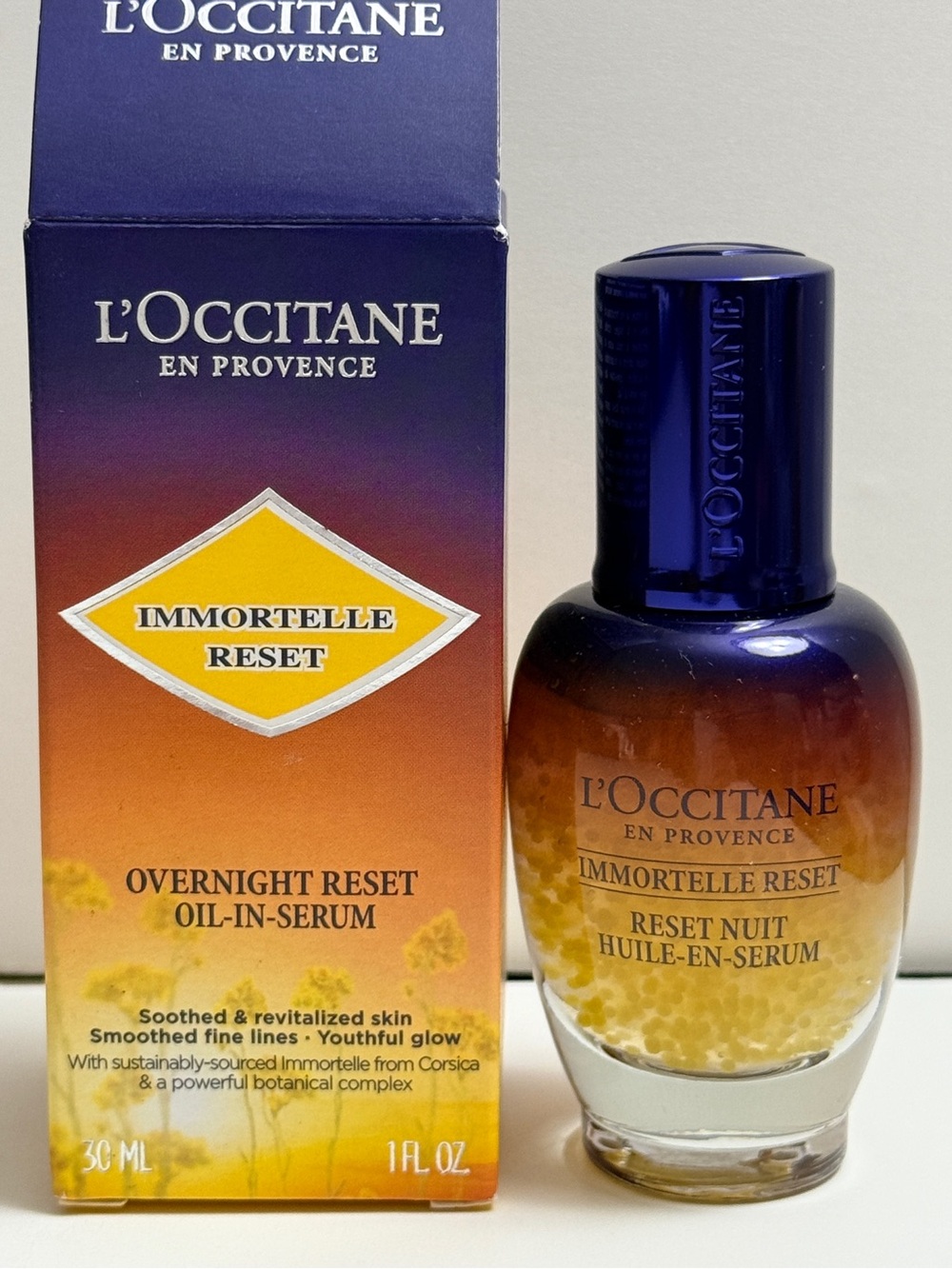 L’OCCITANE Immortelle Overnight Reset Serum 1 oz NIB